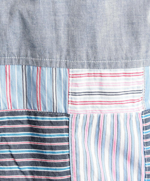 green label relaxing（グリーンレーベルリラクシング）の「SC ヘムパッチワーク ボタンダウン LS シャツ（シャツ/ブラウス・メンズ・ネイビー/ブラック・L/M/S）」の13枚目の写真