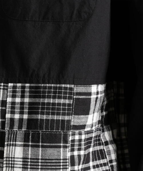 green label relaxing（グリーンレーベルリラクシング）の「SC ヘムパッチワーク ボタンダウン LS シャツ（シャツ/ブラウス・メンズ・ネイビー/ブラック・L/M/S）」の3枚目の写真