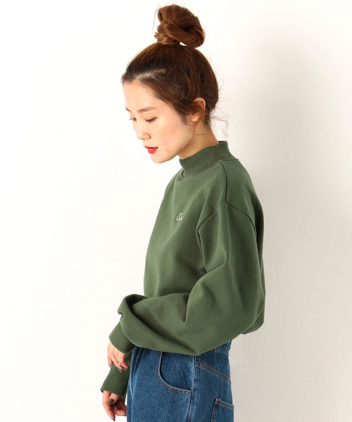 archives(アルシーヴ)の「刺繍入りハイネックスウェット(Tシャツ/カットソー・レディース・オフホワイト/ブラック/カーキ・MEDIUM)」の3枚目の写真