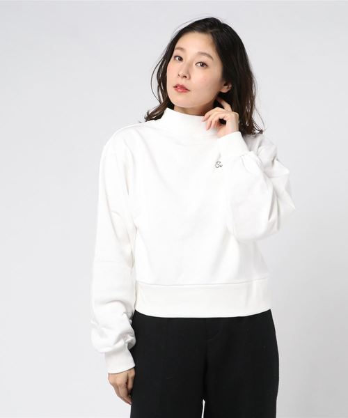 archives(アルシーヴ)の「刺繍入りハイネックスウェット(Tシャツ/カットソー・レディース・オフホワイト/ブラック/カーキ・MEDIUM)」の6枚目の写真