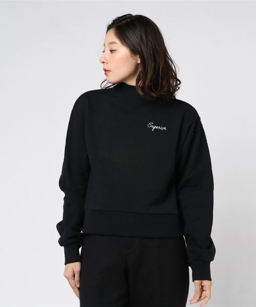 archives(アルシーヴ)の「刺繍入りハイネックスウェット(Tシャツ/カットソー・レディース・オフホワイト/ブラック/カーキ・MEDIUM)」の7枚目の写真