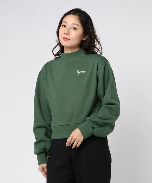 archives(アルシーヴ)の「刺繍入りハイネックスウェット(Tシャツ/カットソー・レディース・オフホワイト/ブラック/カーキ・MEDIUM)」の8枚目の写真