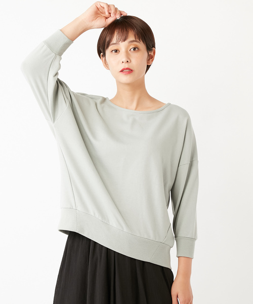 DISCOAT（ディスコート）の「ミニ裏毛プルオーバー（Tシャツ/カットソー・レディース・オフホワイト/ダークグレー/ミント/ライトベージュ・FREE）」の20枚目の写真