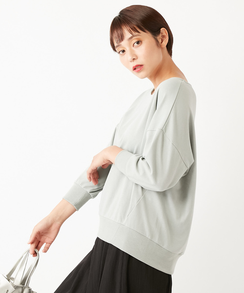 DISCOAT（ディスコート）の「ミニ裏毛プルオーバー（Tシャツ/カットソー・レディース・オフホワイト/ダークグレー/ミント/ライトベージュ・FREE）」の19枚目の写真