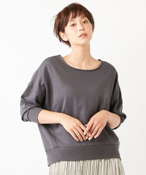 DISCOAT（ディスコート）の「ミニ裏毛プルオーバー（Tシャツ/カットソー・レディース・オフホワイト/ダークグレー/ミント/ライトベージュ・FREE）」の11枚目の写真