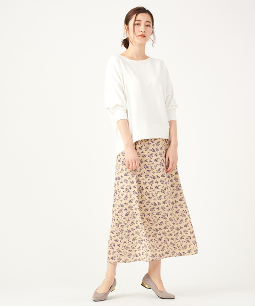 DISCOAT（ディスコート）の「ミニ裏毛プルオーバー（Tシャツ/カットソー・レディース・オフホワイト/ダークグレー/ミント/ライトベージュ・FREE）」の8枚目の写真