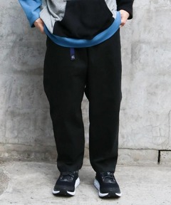 ストレッチヘリンボーンワイドパンツ
