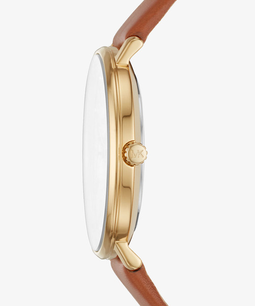 MICHAEL KORS（マイケルコース）の「PYPER(パイパー) レザーウォッチ（アナログ腕時計・レディース・ゴールド・FREE）」の2枚目の写真