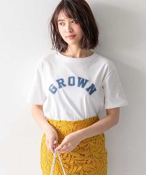 fifth(フィフス)の「アーチロゴTシャツ(Tシャツ/カットソー・レディース・ホワイト/グレー・MEDIUM)」の1枚目の写真