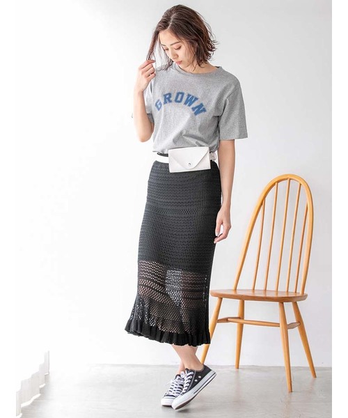 fifth(フィフス)の「アーチロゴTシャツ(Tシャツ/カットソー・レディース・ホワイト/グレー・MEDIUM)」の14枚目の写真