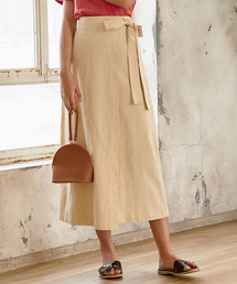 KOBE LETTUCE | コットンラップ風ロング丈スカート(スカート)