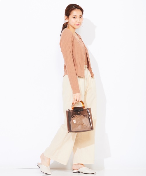 WEGO（ウィゴー）の「WEGO/【2点セット】タンクセットカーディガン（カーディガン/ボレロ・レディース・パープル/ブラウン/アイボリー・FREE）」の12枚目の写真