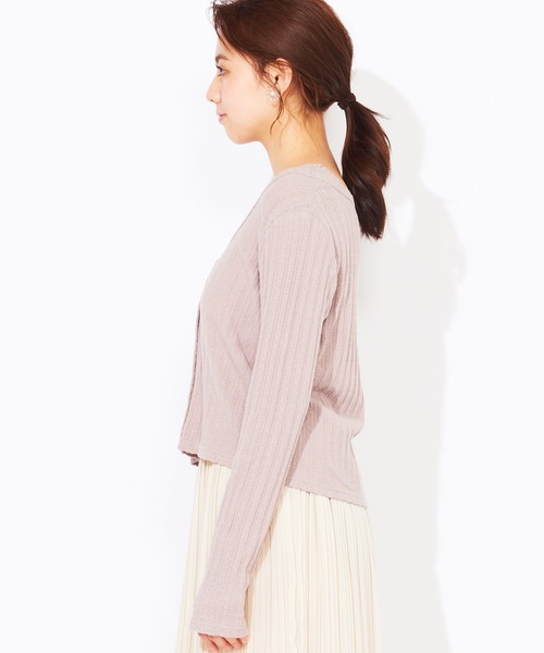 WEGO（ウィゴー）の「WEGO/【2点セット】タンクセットカーディガン（カーディガン/ボレロ・レディース・パープル/ブラウン/アイボリー・FREE）」の19枚目の写真