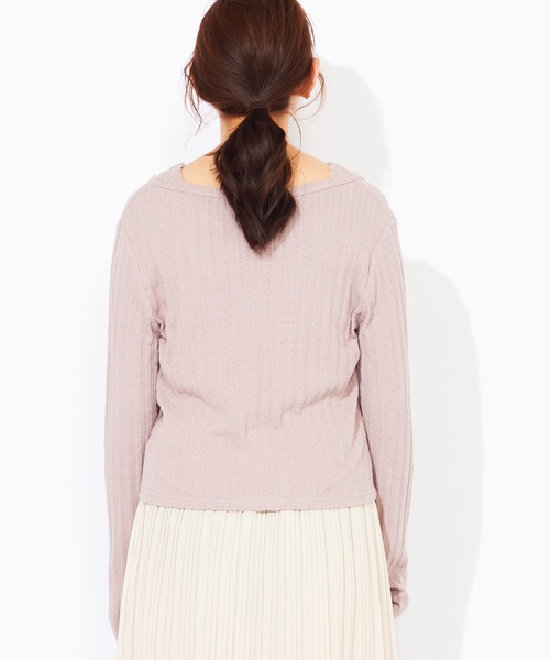 WEGO（ウィゴー）の「WEGO/【2点セット】タンクセットカーディガン（カーディガン/ボレロ・レディース・パープル/ブラウン/アイボリー・FREE）」の11枚目の写真