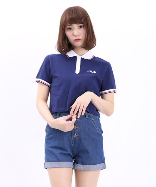 FILA（フィラ）の「∴WEGO/FILAポロシャツ（ポロシャツ・レディース・オフホワイト/ネイビー/レッド・FREE）」の2枚目の写真