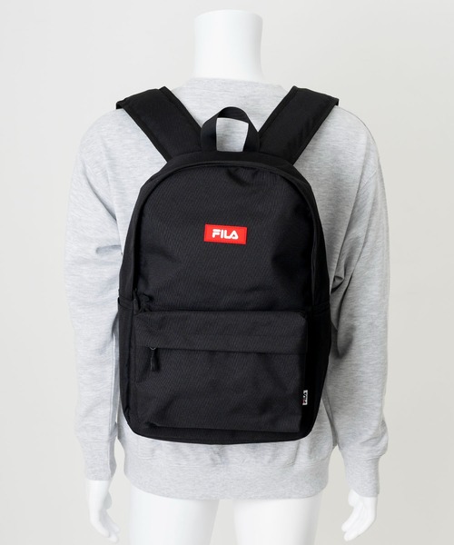 FILA（フィラ）の「【FILA/フィラ】スタンダードデイパック ボックスロゴ A4収納可 大容量 バッグパック 20L（バックパック/リュック・レディース・ブラック/ブラック×レッド/トリコロール/ピンク/ブラック×グリーン/ブラック系1/アイボリー/ブラック系2・FREE）」の18枚目の写真