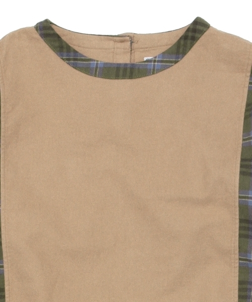 BEAMS BOY(ビームスボーイ)の「BEAMS BOY / ソリッド チェック 切替ワンピース(ワンピース・レディース・ベージュ/ネイビー・ONE SIZE)」の19枚目の写真