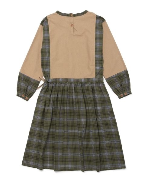 BEAMS BOY(ビームスボーイ)の「BEAMS BOY / ソリッド チェック 切替ワンピース(ワンピース・レディース・ベージュ/ネイビー・ONE SIZE)」の22枚目の写真