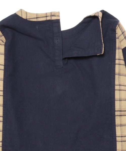 BEAMS BOY(ビームスボーイ)の「BEAMS BOY / ソリッド チェック 切替ワンピース(ワンピース・レディース・ベージュ/ネイビー・ONE SIZE)」の14枚目の写真