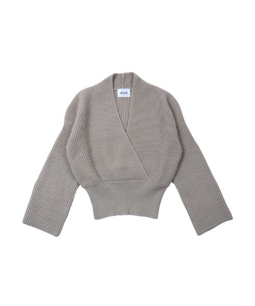 値下げしました！ACYM cache coeur short ニット グレー ACYM（アシーム）の「cache coeur short ニット（ニット/セーター