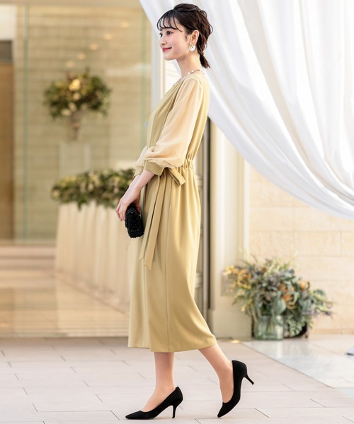 日本製即発送 のシフォンチュールスリーブのラップスカート Kana カナ のファッション 結婚式ワンピース お呼ばれパーティードレス Kn を購入できます Kana 結婚式ワンピース お呼ばれパーティードレス ドレス ワンピースドレス ワンピース