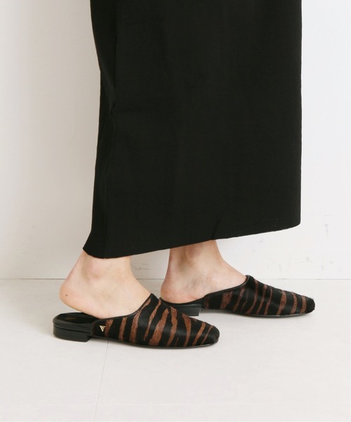 VERMEIL par iena(ヴェルメイユパーイエナ)の「SAANAH バブーシュ(ゼブラ)◆(その他シューズ)」|その他