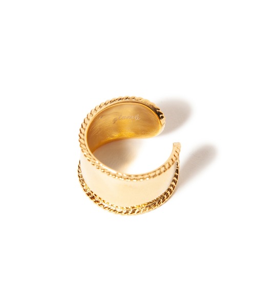 glamb(グラム)の「Piping fork ring / パイピングフォークリング(リング・メンズ・シルバー/ゴールド・FREE)」の1枚目の写真