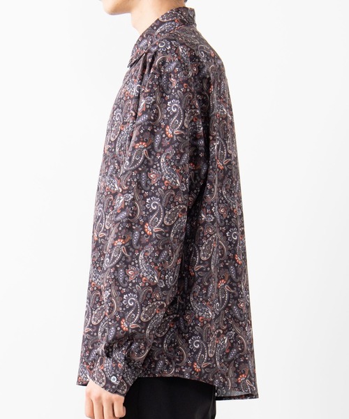 WEGO（ウィゴー）の「WEGO/ペイズリービッグシルエットシャツ（シャツ/ブラウス・メンズ・ブラック/ブラック系その他・LARGE/MEDIUM）」の4枚目の写真