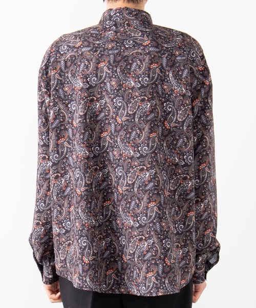 WEGO（ウィゴー）の「WEGO/ペイズリービッグシルエットシャツ（シャツ/ブラウス・メンズ・ブラック/ブラック系その他・LARGE/MEDIUM）」の6枚目の写真