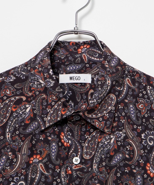 WEGO（ウィゴー）の「WEGO/ペイズリービッグシルエットシャツ（シャツ/ブラウス・メンズ・ブラック/ブラック系その他・LARGE/MEDIUM）」の13枚目の写真