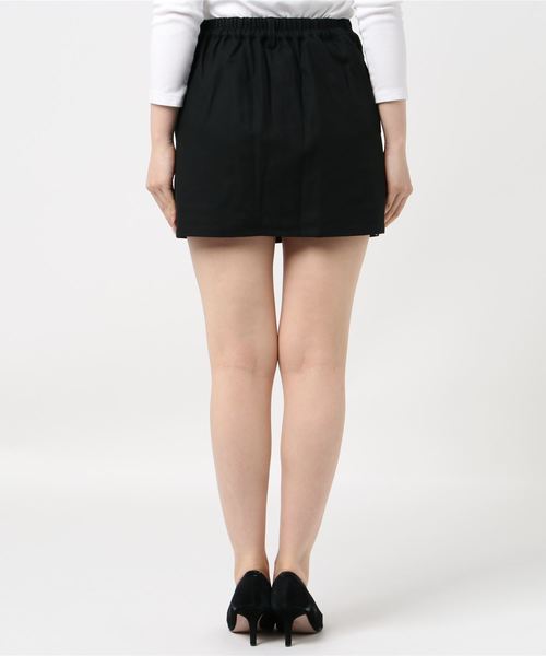 WEGO（ウィゴー）の「WEGO/【セットアップ対応商品】パターンアシンメトリーラップスカパン（スカート・レディース・ブラック/アニマル/ブラック系その他2・FREE）」の4枚目の写真