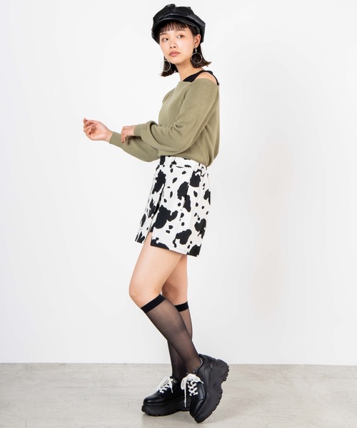 WEGO（ウィゴー）の「WEGO/【セットアップ対応商品】パターンアシンメトリーラップスカパン（スカート・レディース・ブラック/アニマル/ブラック系その他2・FREE）」の18枚目の写真