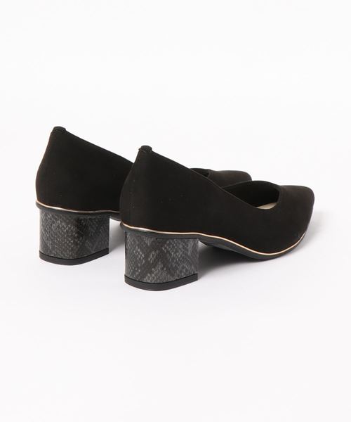 NEUE THE MARKET(ノイエザマーケット)の「ポインテッドトゥチャンキーヒールパンプス/91402【日本製】(パンプス・レディース・ブルー/ピンク/ブラック/ダークベージュ/グリーン・24.5cm/24cm/23.5cm/22.5cm/23cm)」の8枚目の写真