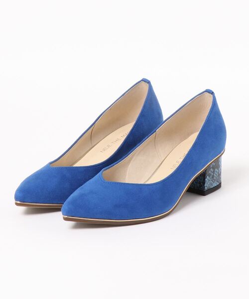 NEUE THE MARKET(ノイエザマーケット)の「ポインテッドトゥチャンキーヒールパンプス/91402【日本製】(パンプス・レディース・ブルー/ピンク/ブラック/ダークベージュ/グリーン・24.5cm/24cm/23.5cm/22.5cm/23cm)」の5枚目の写真