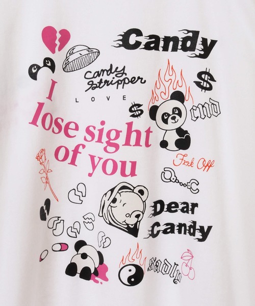Candy Stripper（キャンディストリッパー）の「I LOOSE…L/S Tシャツ（Tシャツ/カットソー・レディース・オフホワイト/ピンク/ブラック・2）」の16枚目の写真