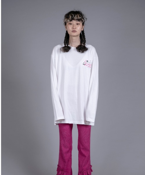 Candy Stripper（キャンディストリッパー）の「I LOOSE…L/S Tシャツ（Tシャツ/カットソー・レディース・オフホワイト/ピンク/ブラック・2）」の4枚目の写真