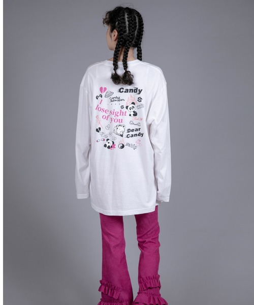 Candy Stripper（キャンディストリッパー）の「I LOOSE…L/S Tシャツ（Tシャツ/カットソー・レディース・オフホワイト/ピンク/ブラック・2）」の5枚目の写真