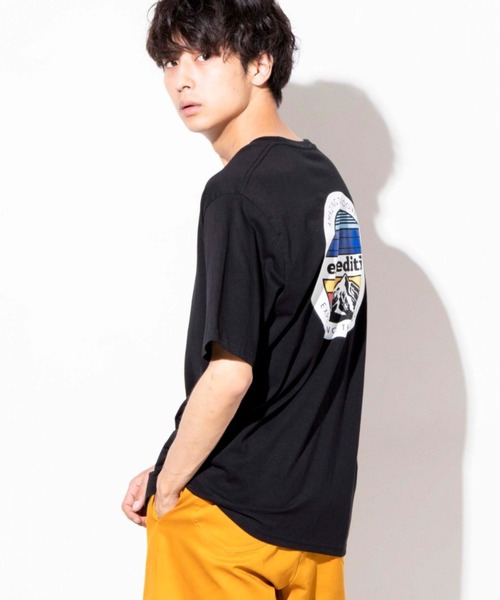 WEGO(ウィゴー)の「WEGO/マウンテンモチーフバックプリントTシャツ(Tシャツ/カットソー・メンズ・ホワイト/ブラック・X-LARGE)」の1枚目の写真