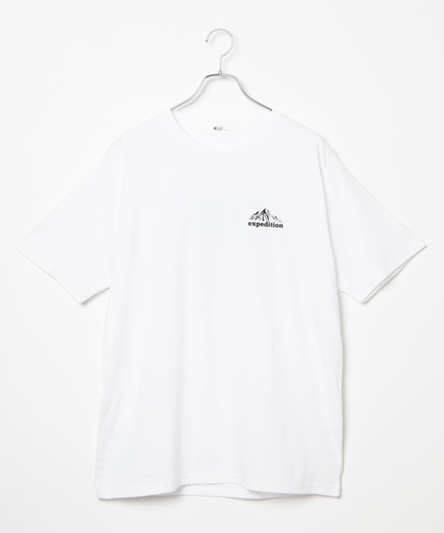 WEGO(ウィゴー)の「WEGO/マウンテンモチーフバックプリントTシャツ(Tシャツ/カットソー・メンズ・ホワイト/ブラック・X-LARGE)」の5枚目の写真