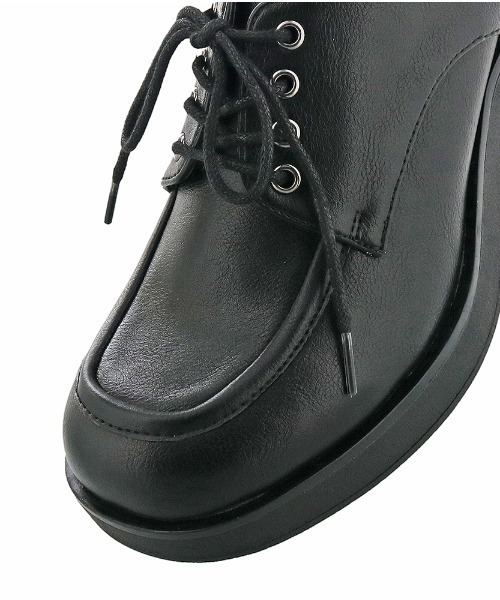 byあしながおじさん（バイアシナガオジサン）の「厚底モカレースアップシューズ　-8980565（ドレスシューズ・レディース・ブラック/ブラウン/カーキ/ライトベージュ/ネイビー/ブルー/ダークブラウン/キャメル/ダークブルー・22.5cm/23.5cm/24.5cm/23.0cm/24.0cm）」の12枚目の写真