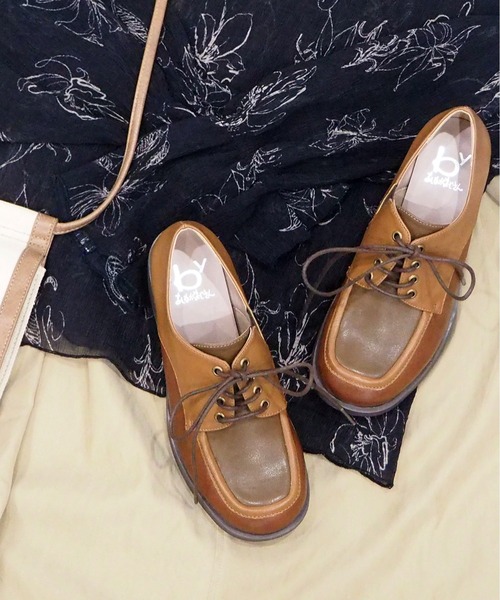 byあしながおじさん（バイアシナガオジサン）の「厚底モカレースアップシューズ　-8980565（ドレスシューズ・レディース・ブラック/ブラウン/カーキ/ライトベージュ/ネイビー/ブルー/ダークブラウン/キャメル/ダークブルー・22.5cm/23.5cm/24.5cm/23.0cm/24.0cm）」の15枚目の写真