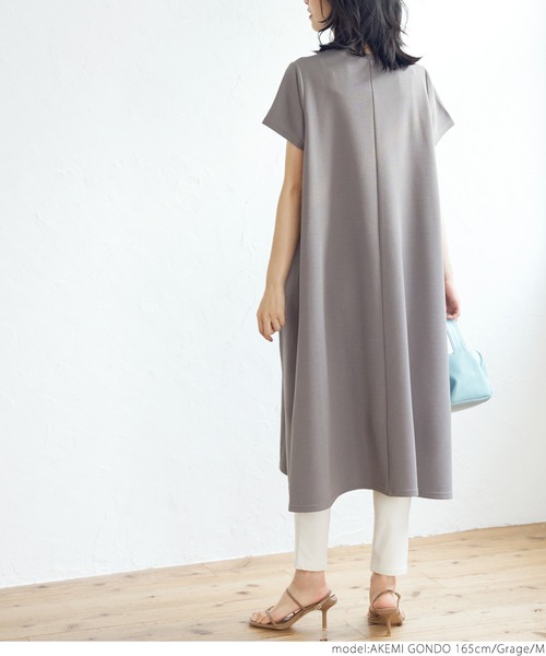 coca（coca）（コカ）の「＼新色登場／エンボス加工半袖ワンピース（ワンピース・レディース・ホワイト/ブラック/ダークベージュ/ネイビー・ONE SIZE/M/L）」の17枚目の写真