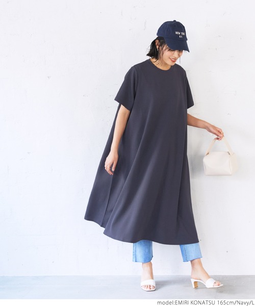 coca（coca）（コカ）の「＼新色登場／エンボス加工半袖ワンピース（ワンピース・レディース・ホワイト/ブラック/ダークベージュ/ネイビー・ONE SIZE/M/L）」の21枚目の写真