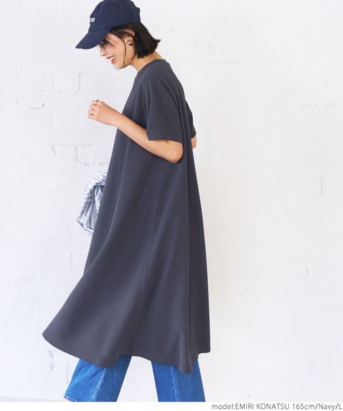 coca（coca）（コカ）の「＼新色登場／エンボス加工半袖ワンピース（ワンピース・レディース・ホワイト/ブラック/ダークベージュ/ネイビー・ONE SIZE/M/L）」の22枚目の写真