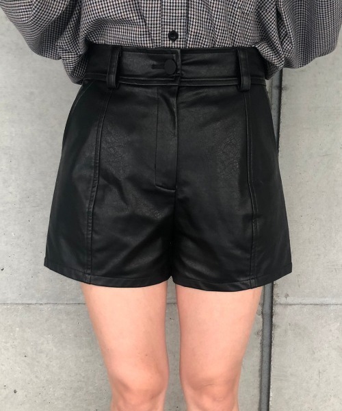 ENVYM（アンビー）の「フェイクレザーＳＰＴ（スラックス・レディース・ブラック・S/M）」の4枚目の写真