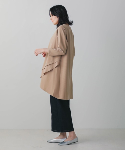 Bou Jeloud（ブージュルード）の「着やせレイヤードヘムチュニック（チュニック・レディース・ブラック/カーキ/ボルドー/キャメル・FREE）」の7枚目の写真