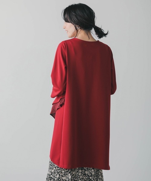 Bou Jeloud（ブージュルード）の「着やせレイヤードヘムチュニック（チュニック・レディース・ブラック/カーキ/ボルドー/キャメル・FREE）」の14枚目の写真