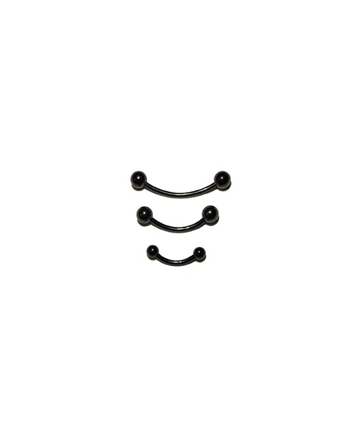 MORPH(モルフ)の「MORPH モルフ バナナバーベル ボディーピアス 16ゲージ 6mm~16mm(ピアス(片耳用)・メンズ・ブラック・6/8/10/12/14/16)」の2枚目の写真
