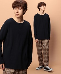 UNION STATION | 片畦ヘンリーネックロンT(Tシャツ/カットソー)
