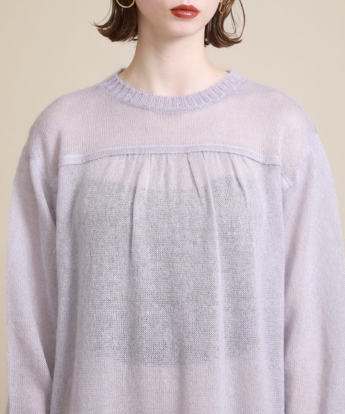 TAN（タン）の「【TAN(タン)】モヘアシルクドリーミーワンピース　20AW-12（ワンピース・レディース・グリーン/ラベンダー・FREE）」の18枚目の写真